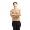 High Style Women's 100% Cashmere Long Sleeve O-Neck Sweater